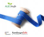 Bio Flachkordel - 1,2 cm - A04 - bluette uni - Albstoffe - Hamburger Liebe